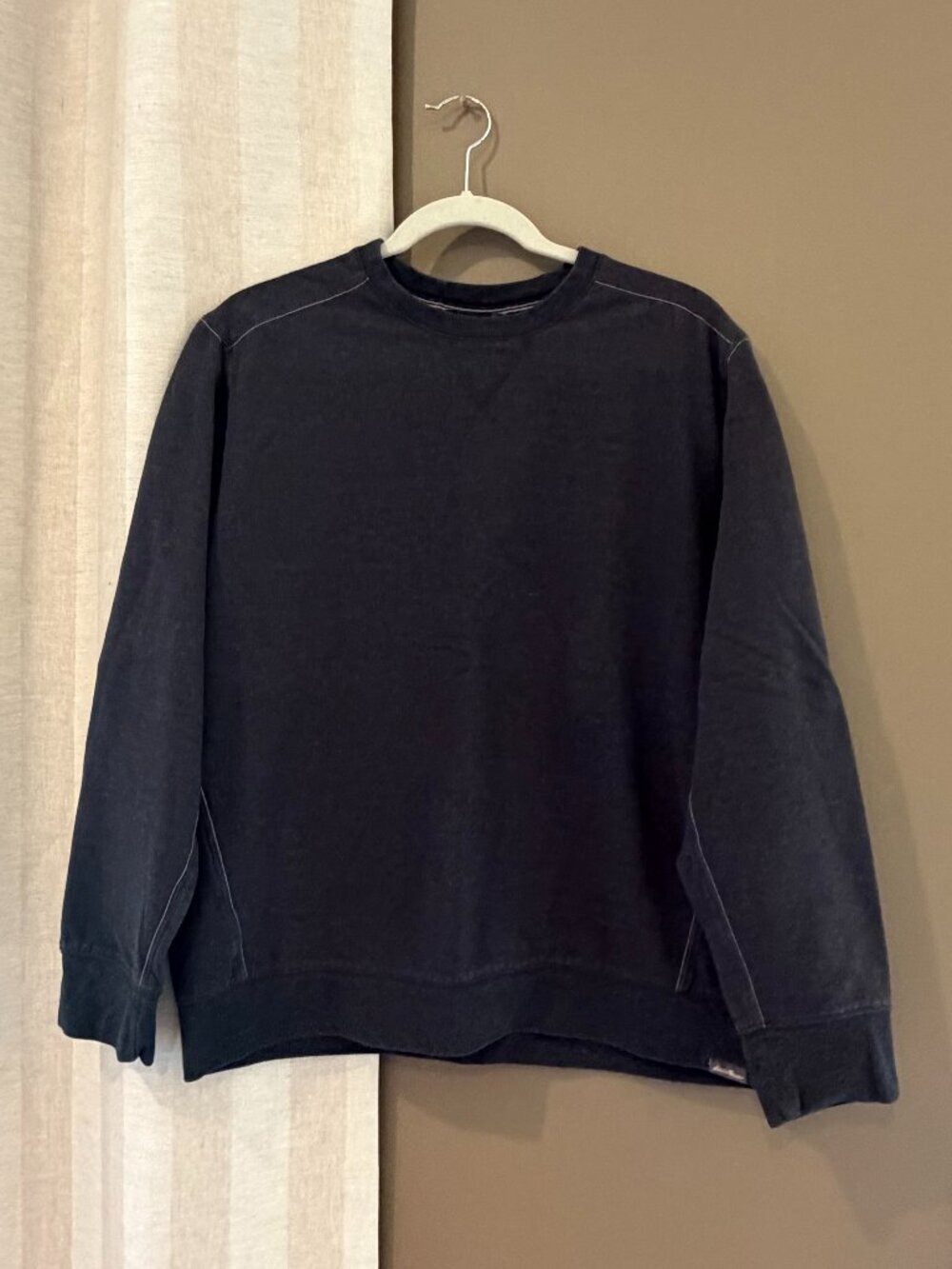 Eddie Bauer Charcoal Gray Crewneck Sweatshirt Sweater, Size Large